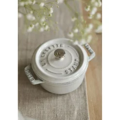 Mini Cocotte 10 cm, Rond(e), Truffe blanche, Fonte