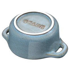 Mini Cocotte 10 cm, Rond(e), Turquoise antique, Céramique