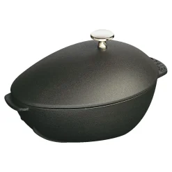 Moulière 25 cm, Fonte, Noir mat