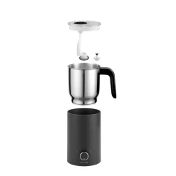 Mousseur à lait, 400 ml, Noir mat