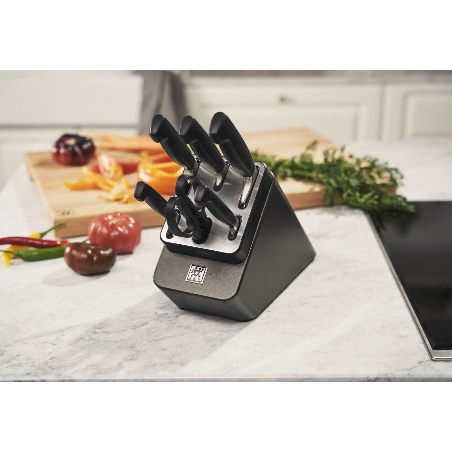 7-pcs, Bloc de couteaux, Anthracite