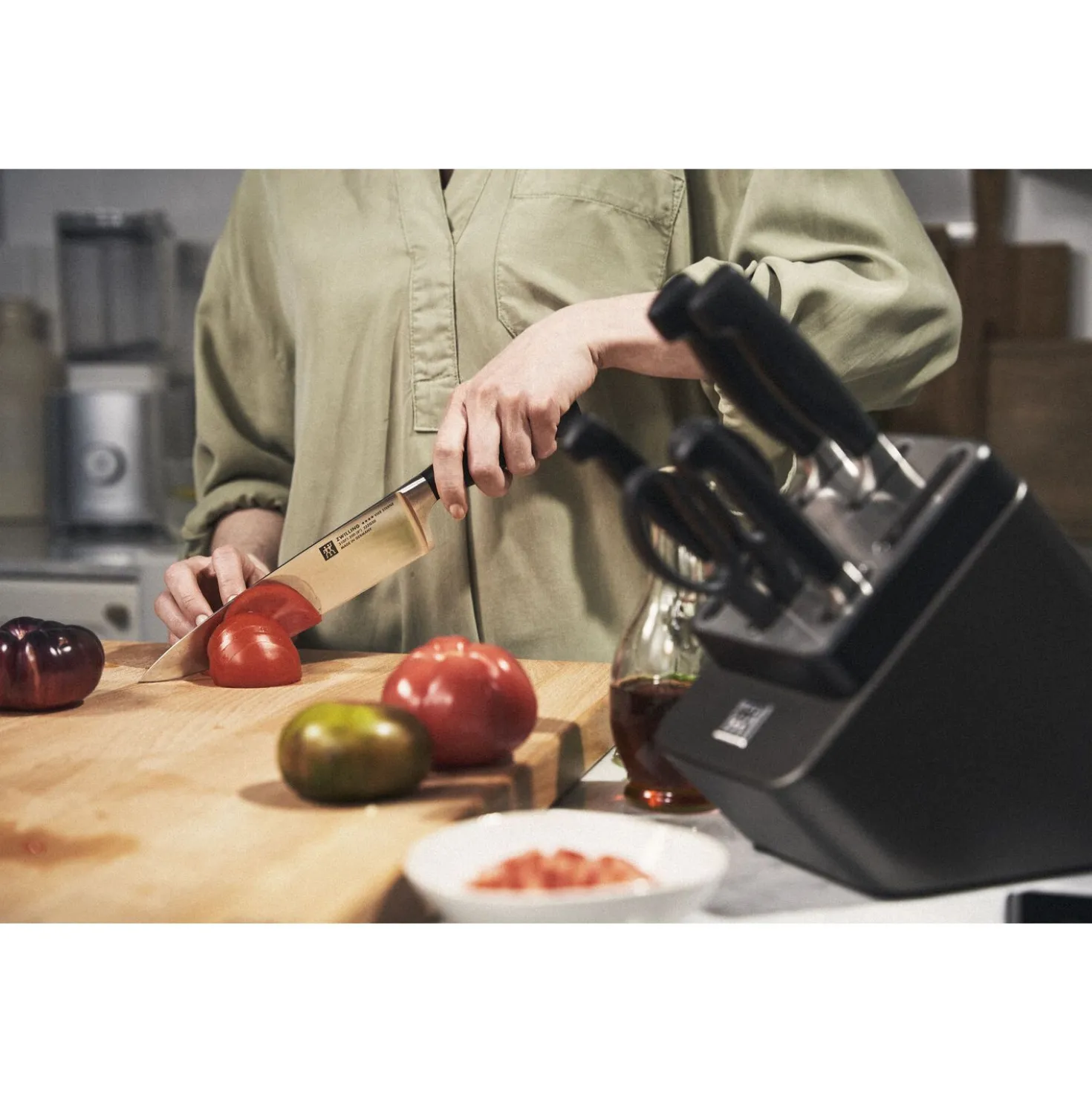 7-pcs, Bloc de couteaux, Anthracite