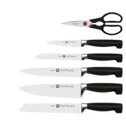 7-pcs, Bloc de couteaux, Blanc
