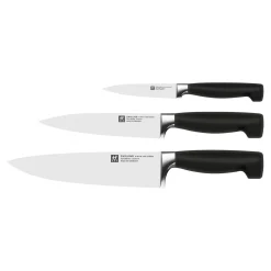 4-pcs, Bloc de couteaux, Brun