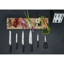 7-pcs, Bloc de couteaux, Brun
