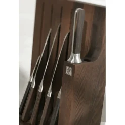 7-pcs, Bloc de couteaux, Brun