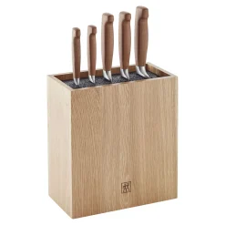 6-pcs, Bloc de couteaux, Brun