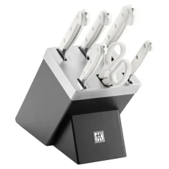 7-pcs, Bloc de couteaux, Noir mat