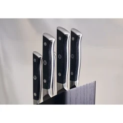 6-pcs, Bloc de couteaux, Noir mat