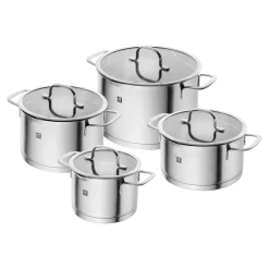 4-pcs, Set de casseroles, Argent