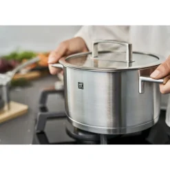 5-pcs, Set de casseroles, Argent