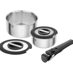 5-pcs, Set de casseroles, Argent