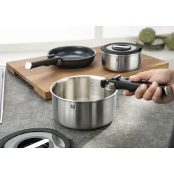 5-pcs, Set de casseroles, Argent