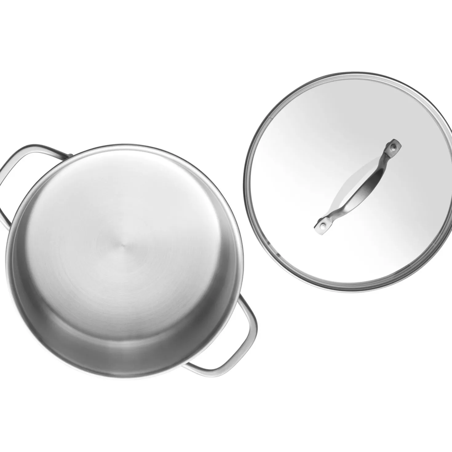 5-pcs, Set de casseroles, Argent