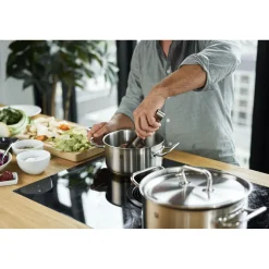 5-pcs, Set de casseroles, Argent