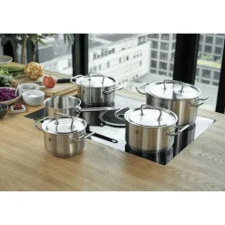 5-pcs, Set de casseroles, Argent