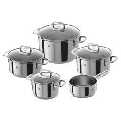 5-pcs, Set de casseroles, Argent