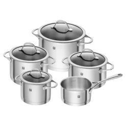 5-pcs, Set de casseroles, Argent