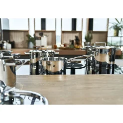 5-pcs, Set de casseroles, Argent