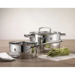 5-pcs, Set de casseroles, Argent