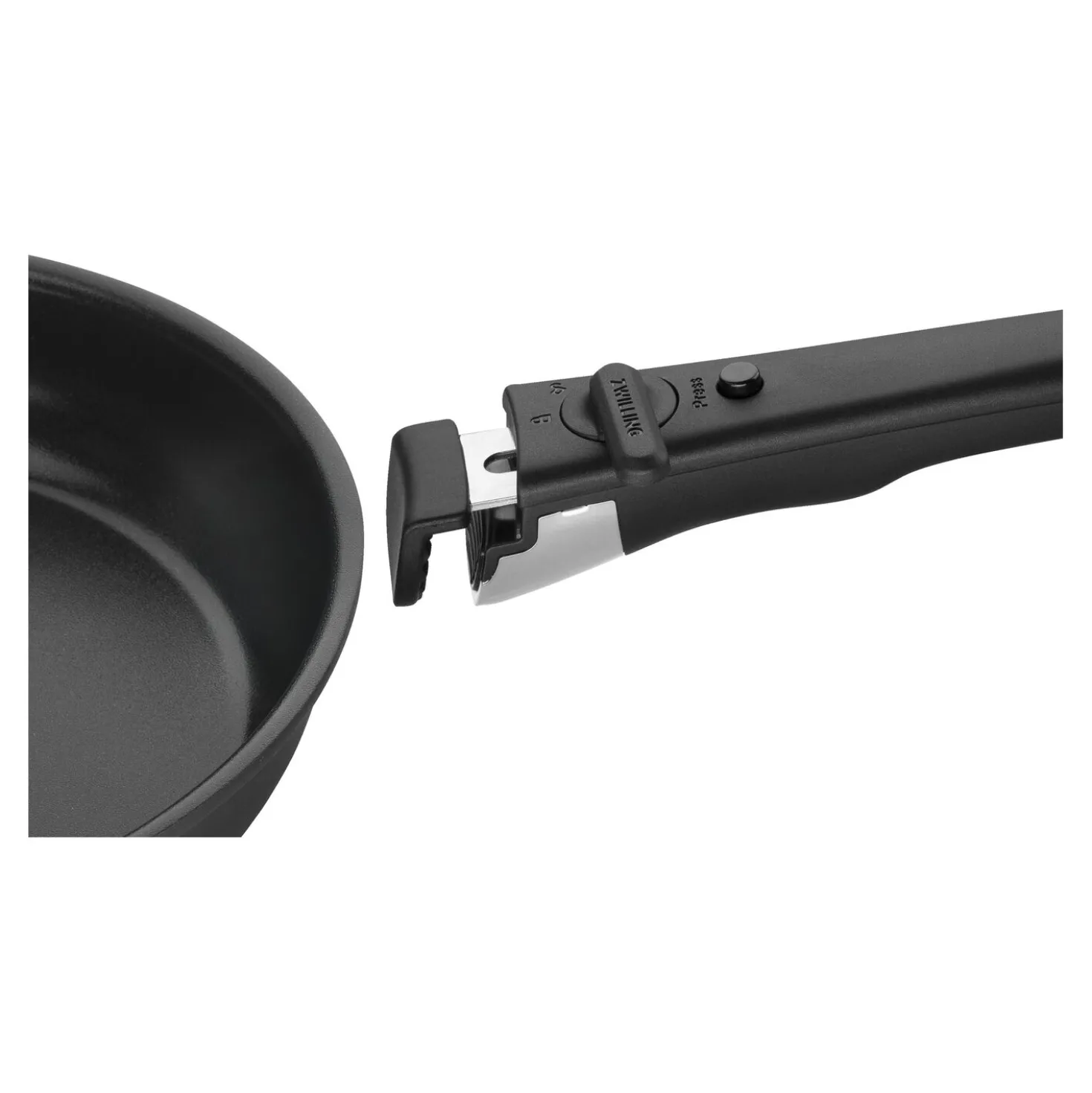 3-pcs, Set de poêles, Noir mat