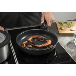 3-pcs, Set de poêles, Noir mat