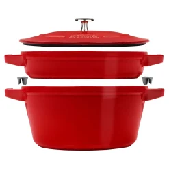 2-pcs, Set empilable, Cerise