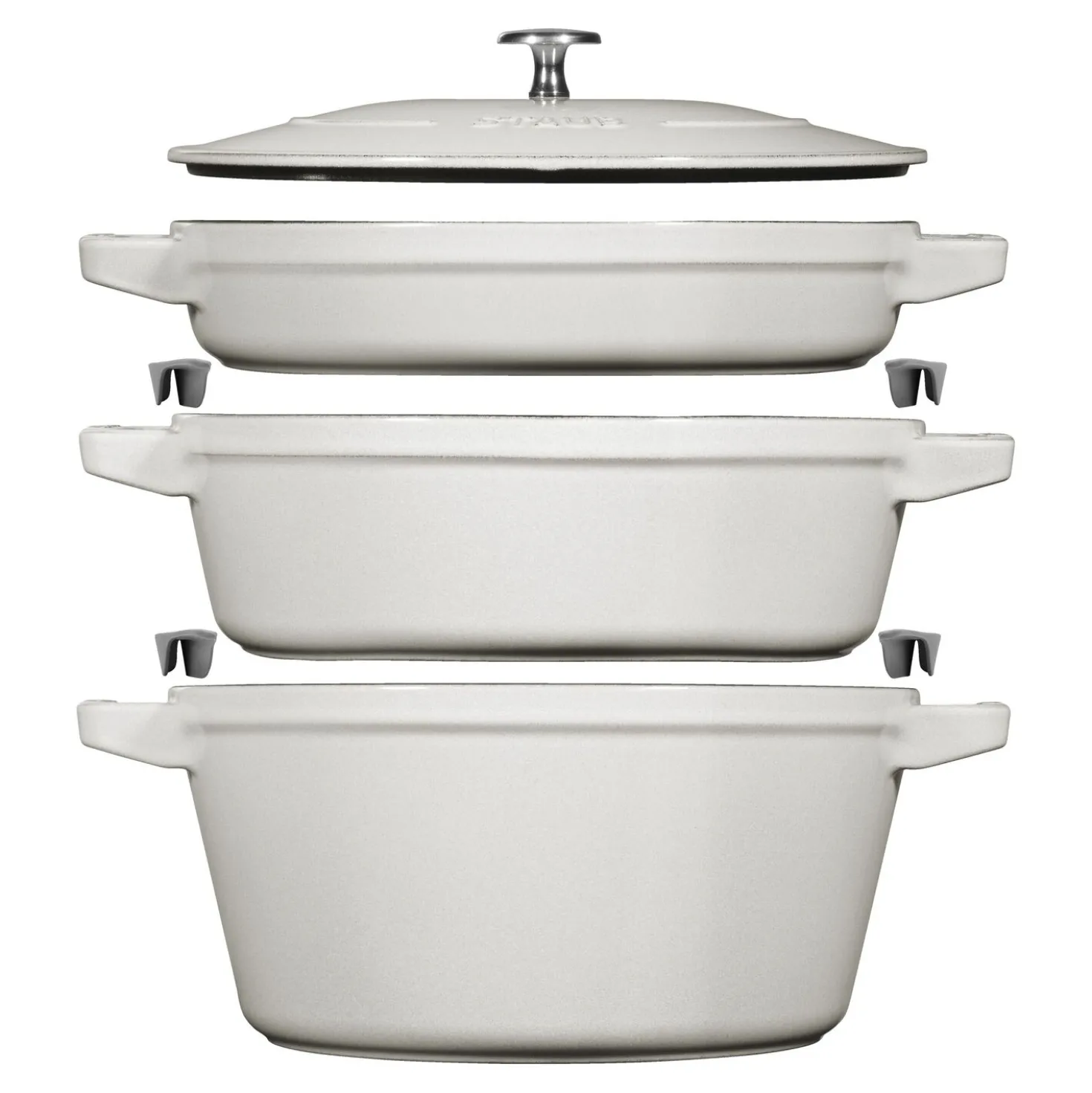 3-pcs, Set empilable, Truffe blanche