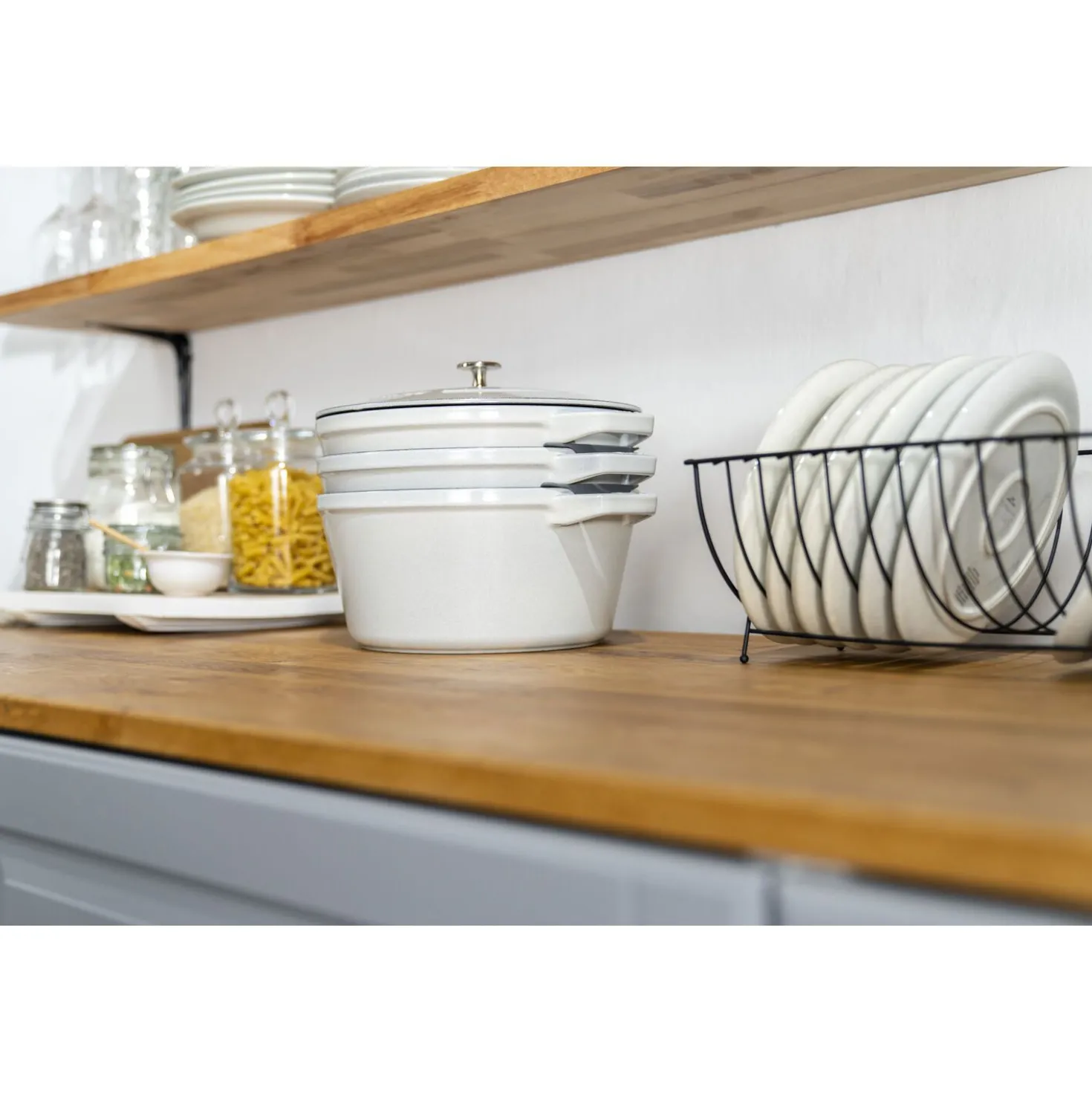 3-pcs, Set empilable, Truffe blanche