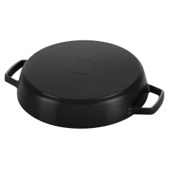 Plat à paella 34 cm, Fonte, Noir mat