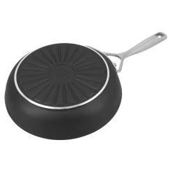 Poêle 20 cm, Aluminium, Noir argenté