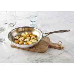 Poêle 24 cm, Inox 18/10, Argent