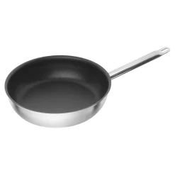 Poêle 28 cm, Inox 18/10, Noir argenté
