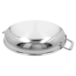 Poêle avec 2 poignées 32 cm, Inox 18/10, Argent