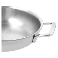 Poêle avec 2 poignées 24 cm, Inox 18/10, Argent