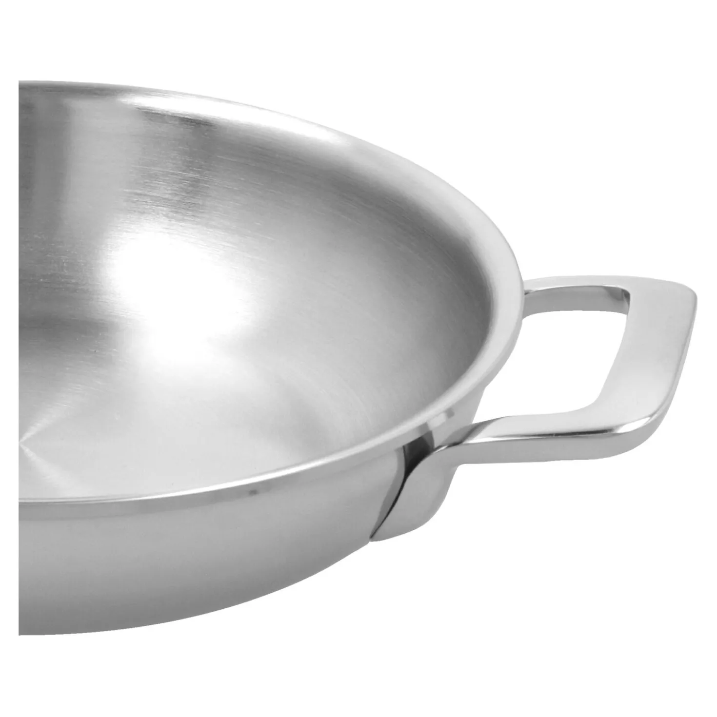 Poêle avec 2 poignées 20 cm, Inox 18/10, Argent