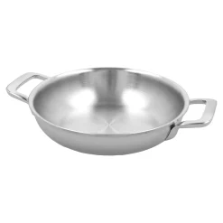 Poêle avec 2 poignées 20 cm, Inox 18/10, Argent