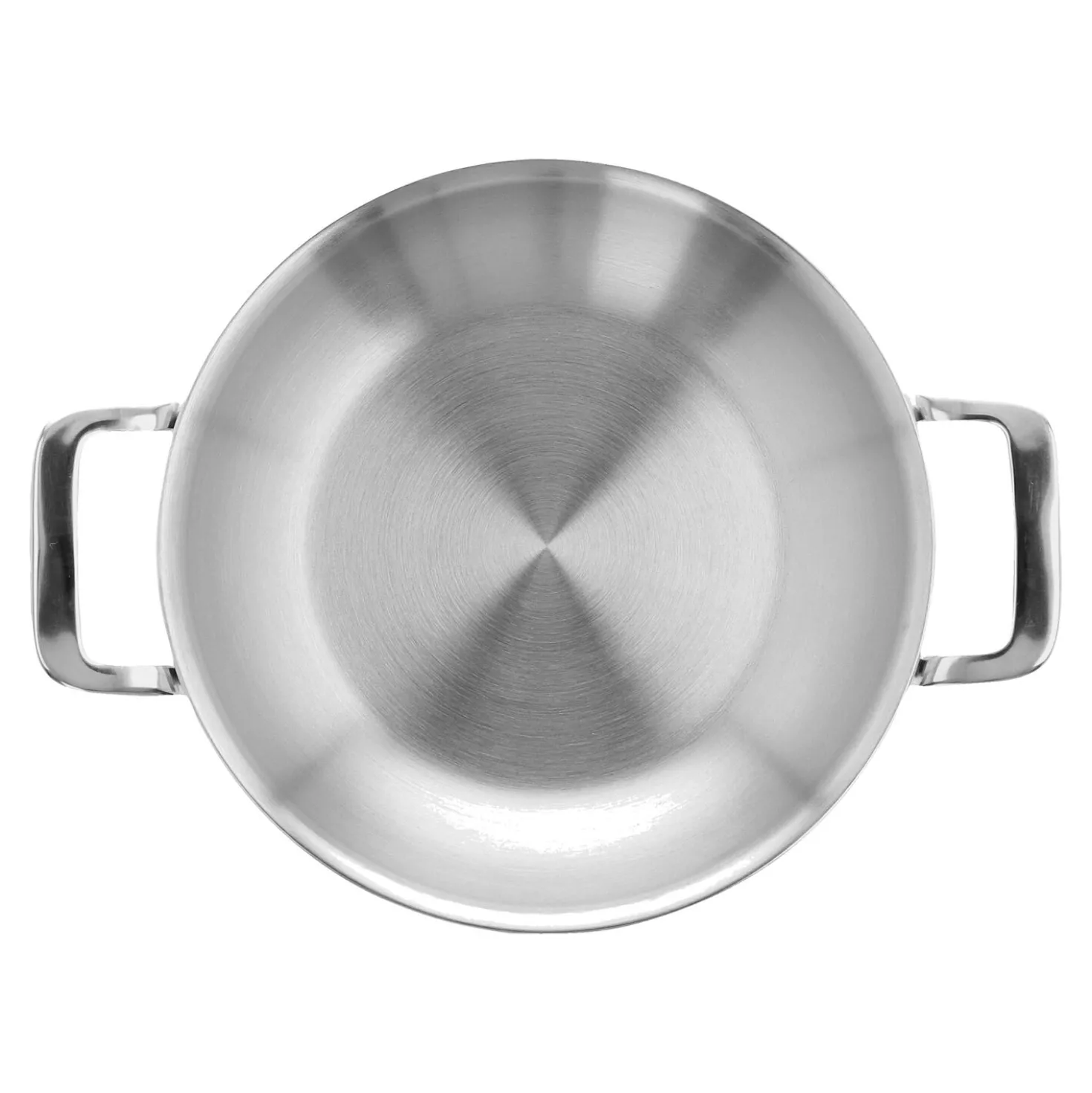 Poêle avec 2 poignées 20 cm, Inox 18/10, Argent