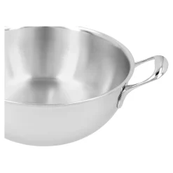 Poêle de service avec couvercle à double paroi 28 cm, Inox 18/10