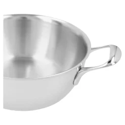 Poêle de service avec couvercle à double paroi 24 cm, Inox 18/10