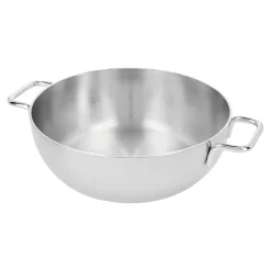 Poêle de service avec couvercle en verre 28 cm, Inox 18/10