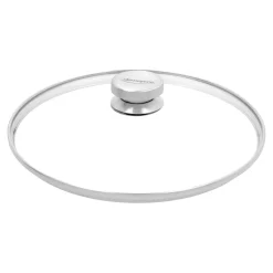 Poêle de service avec couvercle en verre 28 cm, Inox 18/10
