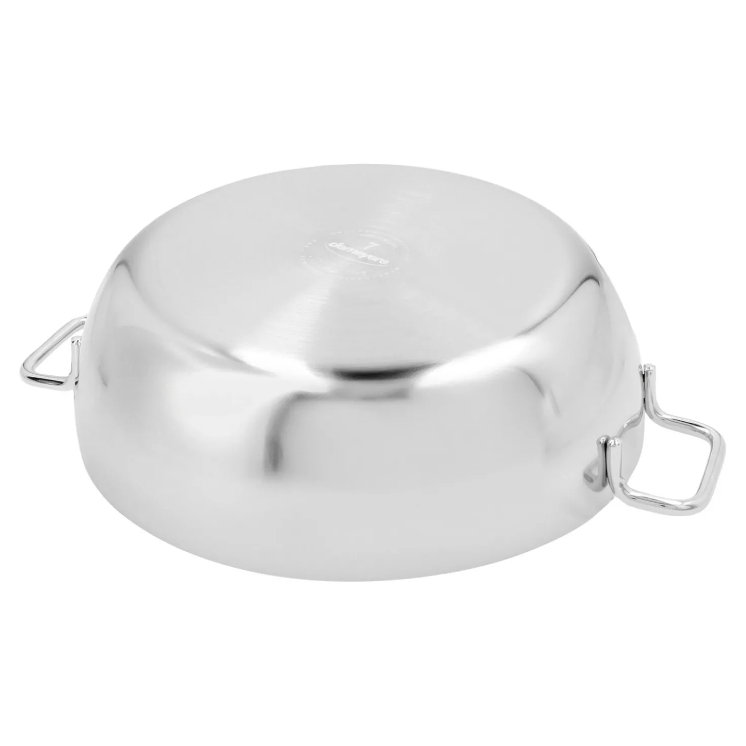 Poêle de service avec couvercle en verre 28 cm, Inox 18/10