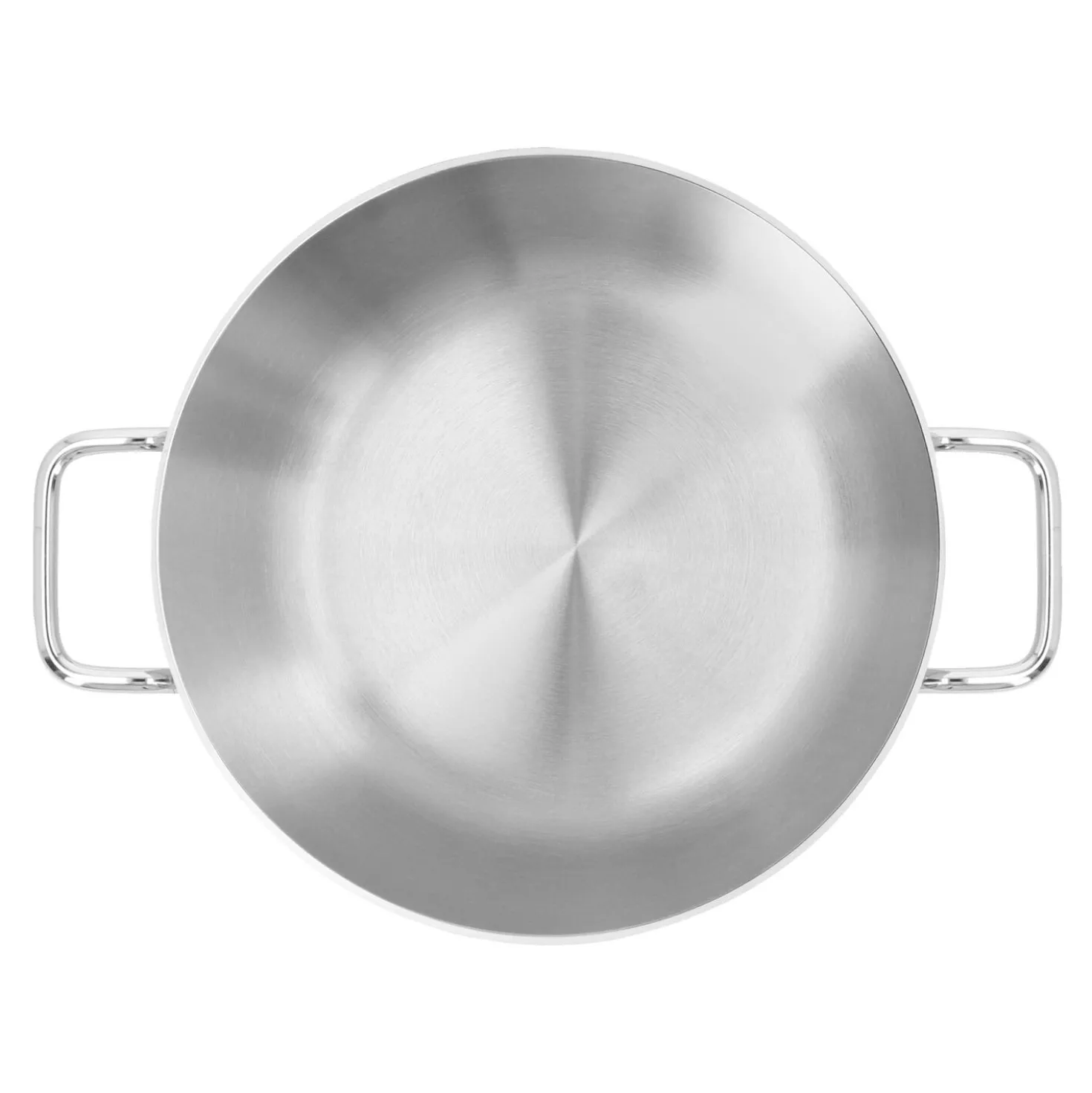 Poêle de service avec couvercle en verre 24 cm, Inox 18/10
