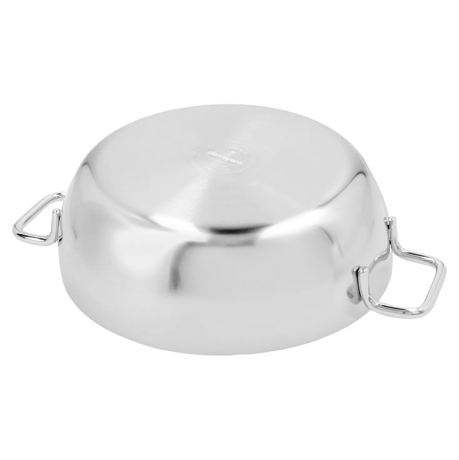 Poêle de service avec couvercle en verre 24 cm, Inox 18/10