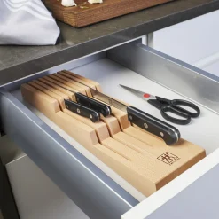 Rangement pour couteaux pour jusqu&rsquo;à 8 couteaux, Hêtre