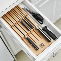 Rangement pour couteaux pour jusqu&rsquo;à 12 couteaux, Hêtre