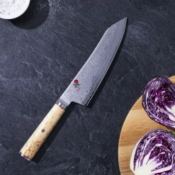 Rocking Santoku 18 cm, Brun, Tranchant lisse