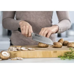 Santoku 18 cm, Argent