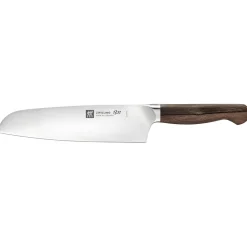 Santoku 18 cm, Brun, Tranchant lisse